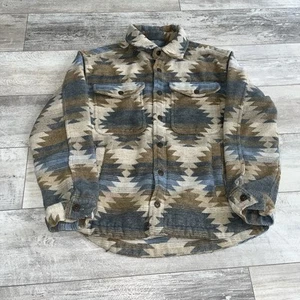 American Eagle Super Soft Printed Shirt Jacket Small Oversized Shacket Aztec - Picture 1 of 9
