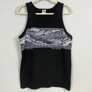 Hawaiian Arts Hilo Hawaii schwarz Kajak Grafik Tank Top M - Bild 1 von 8