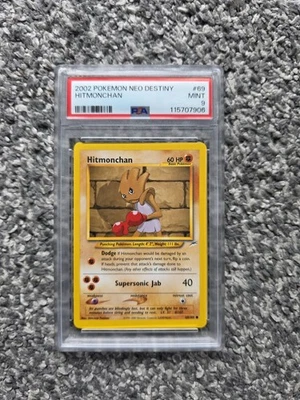 Pokemon Card - Neo Destiny Common - Hitmonchan 69/105 - PSA 9 - Image 1 of 2