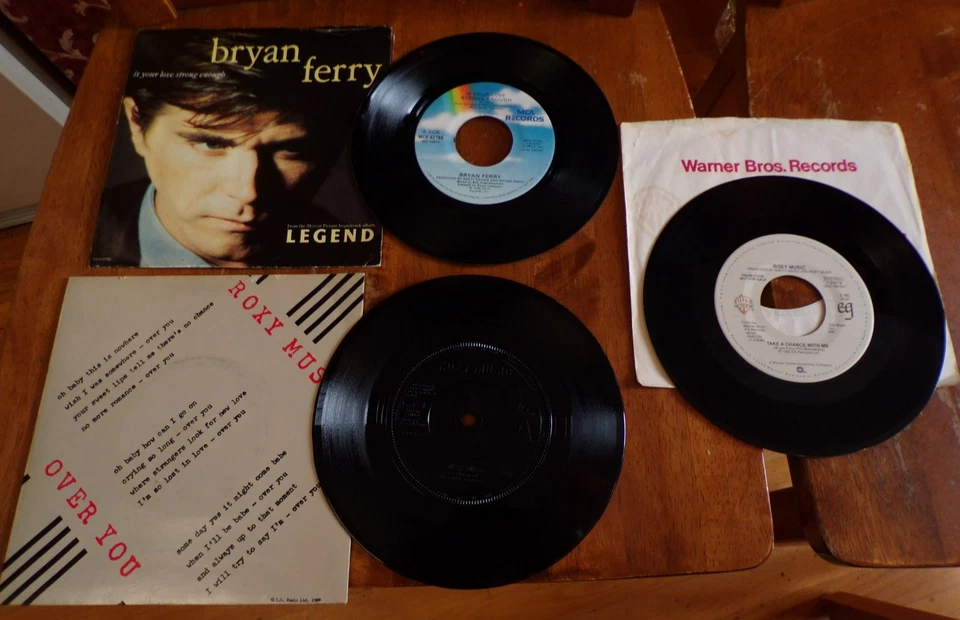 Set Of 3 45s Roxy Music & Bryan Ferry w UK PROMO - Image 1 of 1