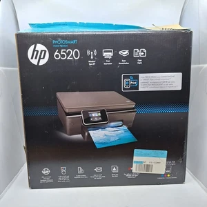 HP Photosmart 6520 e-All-In-One Printer CX017-00006 Wireless Touchscreen NEW Ope - Picture 1 of 5