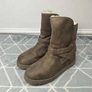 Skechers Women's Keepsake 2.0 Night Peaks Brown Calf Faux Fur Lined Boots UK 3 - Picture 1 of 8