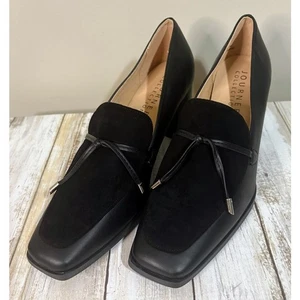 Journee Collection schwarze Crawford Kunstleder Pumps Größe 8,5 neu mit Karton - Bild 1 von 9