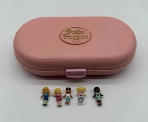 Polly Pocket Vintage 1992 Stampin Scuola Stamp Set Timbro Rosa con 5 Figurine - Foto 1 di 10