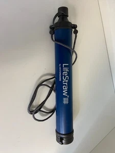 New LifeStraw Personal Water Filter Straw Blue Hiking Camping Travel Emergency - Picture 1 of 4