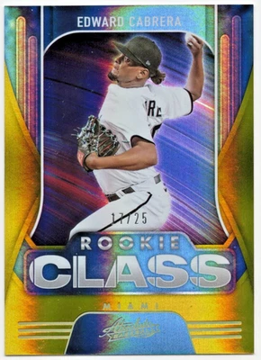 Edward Cabrera Rookie RC /25 2022 Absolute Rookie Class Spectrum Gold #11 - Image 1 of 2