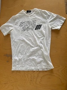 DSQUARED2 Herren T-Shirt STAR 24-7 Grösse XL weiß CRACKED DESIGN - Bild 1 von 6