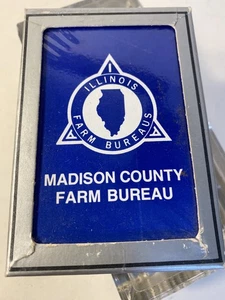 Baraja de cartas de juego Illinois Farm Bureau Madison County sellada - Imagen 1 de 3