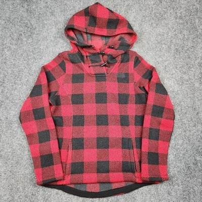 Sudadera con capucha The North Face Crescent para mujer pequeña a cuadros de búfalo suéter polar con capucha Foto 1 de 4
