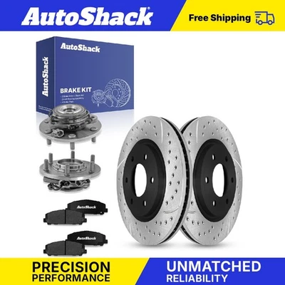 Front Drilled Slotted Brake Rotors Pads Hubs for Nissan TITAN 2012 Armada Foto 1 de 4