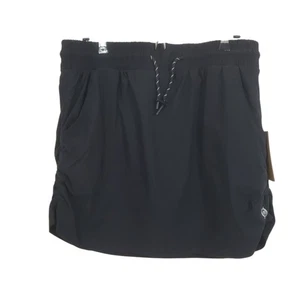 BORN Outdoor Women's Skort Black Ruched NWT XL Quick Dry Water Resistant Hiking - Picture 1 of 13