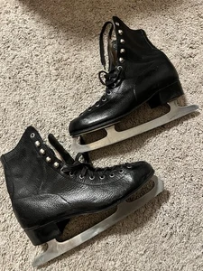 Schlittschuhe Damen Leder Schwarz Gr. 40 - Bild 1 von 10