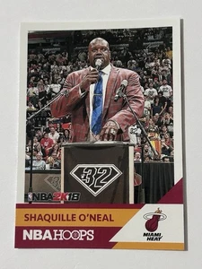 Shaquille O'Neal 2017-18 Panini NBA Hoops 2K SHAQ Miami Heat Basketball #9 - Foto 1 di 9