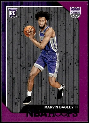 2018-19 Hoops #258 Marvin Bagley III Purple Rookie E1 - Image 1 of 2