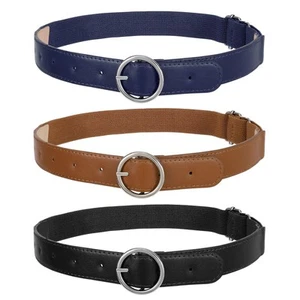 3 Pack Toddler Kids Elastic Belts Adjustable Heart Buckle Stretch Boys Girls - Picture 1 of 7
