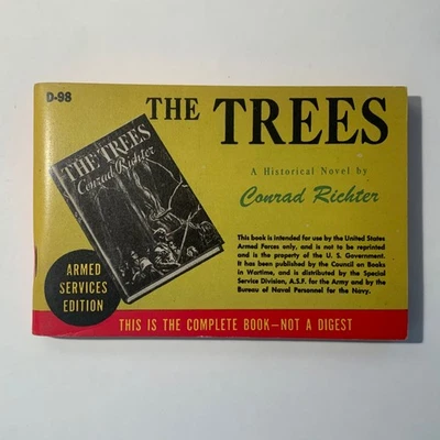 The Trees by Conrad Richter 1943 Armed Services Edition D-98 / Near Fine Foto 1 de 3