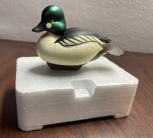 Jett Brunet, 2010 Ducks Unlimited Miniature Decoy Duck Goldeneye 3” - Picture 1 of 10