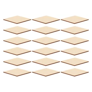 30Pcs Rhombus Wooden Craft Slices DIY Decor for Home Parties Natural Timber - Picture 1 of 12