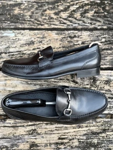 Mocasín Cole Haan Fairmount Horsebit PARA HOMBRES 10,5 M sin cordones de cuero negro M5 - Imagen 1 de 13