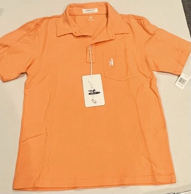 Camisa Polo Johnnie-O Niños Talla 10 Naranja West Coast Prep Informal Nueva con Etiquetas Foto 1 de 4