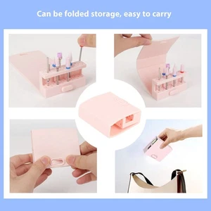 ~22 Holes Silicone Nail Drill Bit Holder Foldable Multipurpose Drill Bit Organi - Picture 1 of 12