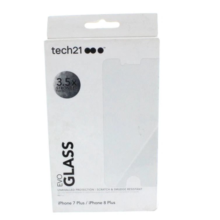 Tech21 Evo Glass Screen Protector for iPhone 8 Pus / iPhone 7 Plus Clear NEW - Image 1 of 3