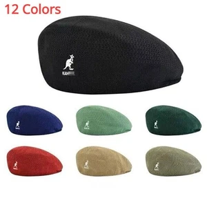K*a*n*gol 504 Ventair Beret Hat Breathable Flat Cap Summer Ne*b*oy Woven Casual - Picture 1 of 26