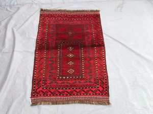 77x102 cm Antique Afghan Prayer Rug Hand Knotted Wool Vintage Oriental Carpet - Picture 1 of 10