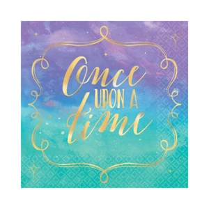 Disney Princess Beverage Hot Stamped Napkins Pack of 16 - Picture 1 of 1