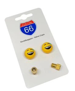 2er Set Ventilkappen Smiley "peinlich" für Fahrrad Emoji - Bild 1 von 1