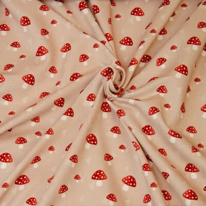 0,45 m Waldzauber, Sweat rugoso, setas, rosa, Hilco, A4548/5 (26 EUR/m) - Imagen 1 de 3