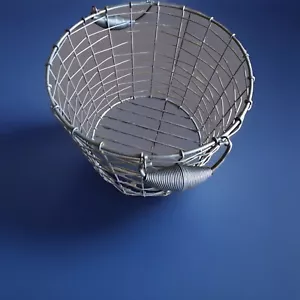 Farmhouse Style Round Metal Basket With Handles 9.5’ Tall - Picture 1 of 7
