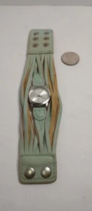 Vintage Damen C Marke Quarz Lünette Edelstahl Unikat Neuwertig Lederarmband - Bild 1 von 3