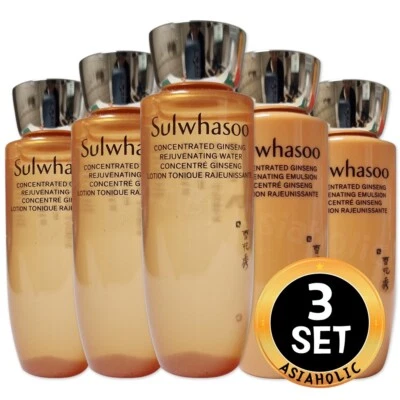 Sulwhasoo Concentrated Ginseng Rejuvenating 25ml Water (3pcs)+Emulsion (3pcs) - Image 1 of 4