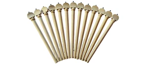 Boxwood Lute Pegs 1 set (13 Pieces) , Shaft 9 x 7 x 135 MM - Picture 1 of 4