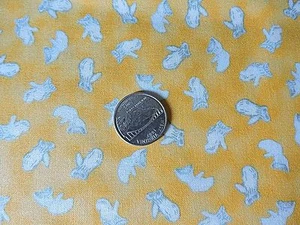 Quilting Treasures 100% Cotton Fabric - Mittens on Yellow Gold - By The Yard - Picture 1 of 2