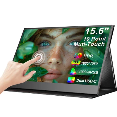 Tragbarer 15,6-Zoll-Touchscreen-Full HD-Monitore 1080P USB-C-HDMI Gaming-Monitor - Bild 1 von 4