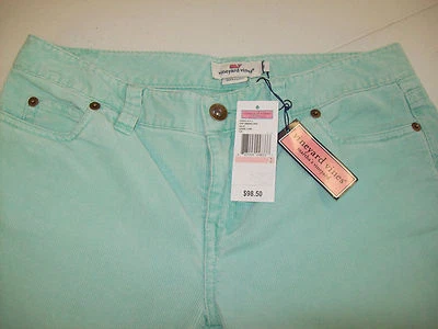 Pantalones de pana Vineyard Vines 5 bolsillos finos de ballena en verde menta nuevos con etiquetas talla 2 $98.50 Foto 1 de 4