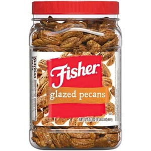 Snack de pacanas esmaltadas de pescador, 24 onzas, hechas con pacanas enteras de mamut - Imagen 1 de 6