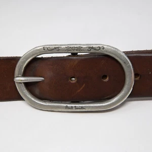 Paul Smith Leather Belt Size 34 EU 85 Brown Made in England Brown 1.5" W - Picture 1 of 8