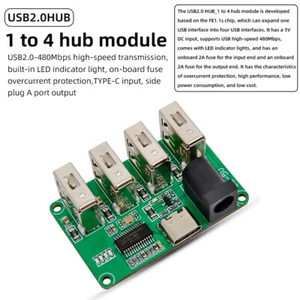 Módulo Hub USB 2.0 Hub 1 a 4 Puertos Módulo de Expansión USB Chip MTT 480Mbps DC 5V - Imagen 1 de 15
