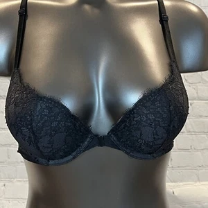 Victoria's Secret 32C Schwarze Spitze Sehr Sexy Push-Up Bügel-bh - Bild 1 von 5