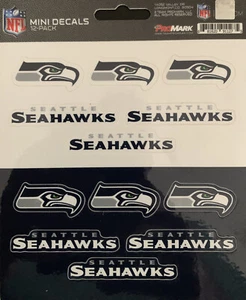 New NFL Die-Cut Premium Vinyl Mini Decal / Sticker Pack Seattle Seahawks - Foto 1 di 1