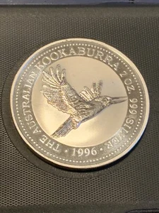 1996 Australian KOOKABURRA .999 Fine Silver 2oz $2 Australia Coin - Picture 1 of 5