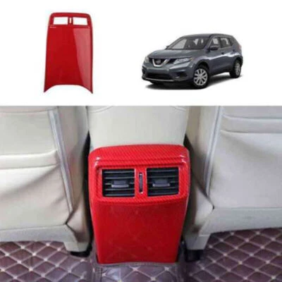 Крышка рамы выпускного отверстия заднего ряда из красного углеродного волокна для Nissan Rogue 2014-2020 годов выпуска - Изображение 1 из 4