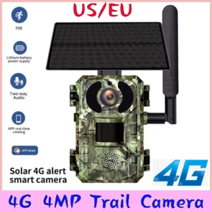 Batería solar cámara de vida silvestre visión nocturna activada por movimiento sendero de caza 4G 6W - Imagen 1 de 13