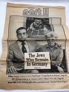 DE COLECCIÓN 1985 NEWSDAY INSERT LOS JUDÍOS QUE QUEDAN EN ALEMANIA ÚLTIMO DE LOS JUDÍOS ALEMANES - Imagen 1 de 4