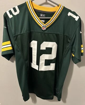 Camiseta deportiva Aaron Rodgers Green Bay Packers verde Nike usada L juvenil Foto 1 de 4