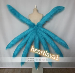  Ahri Cosplay Fox Tail Anime The Nine Tailed Halloween Dress Up Cosplay Pops## - Picture 1 of 23