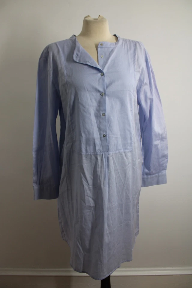 Pluto 42 L Periwinkle Azul Púrpura Algodón Popover Vestido Camisa de Noche Vestido Lencería Foto 1 de 4